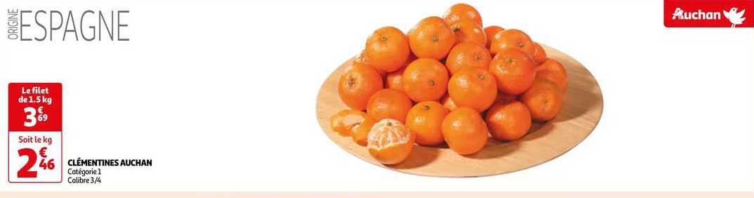 Clémentines Auchan