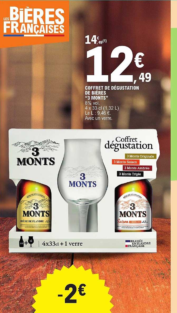 coffret dégustation de bières "3 monts"