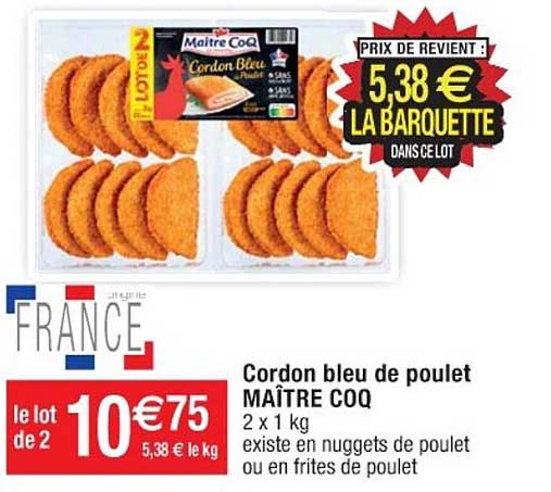 cordon bleu de poulet maître coq
