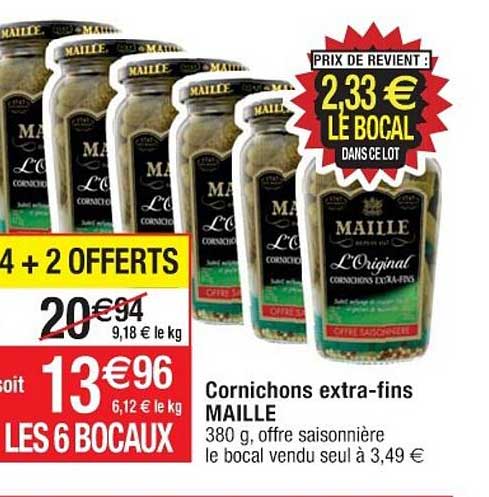 cornichons extra-fins maille
