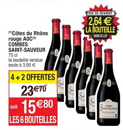 côtes du rhône rouge aoc combes saint-sauveur