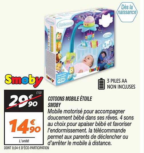 cotoons mobile étoile smoby