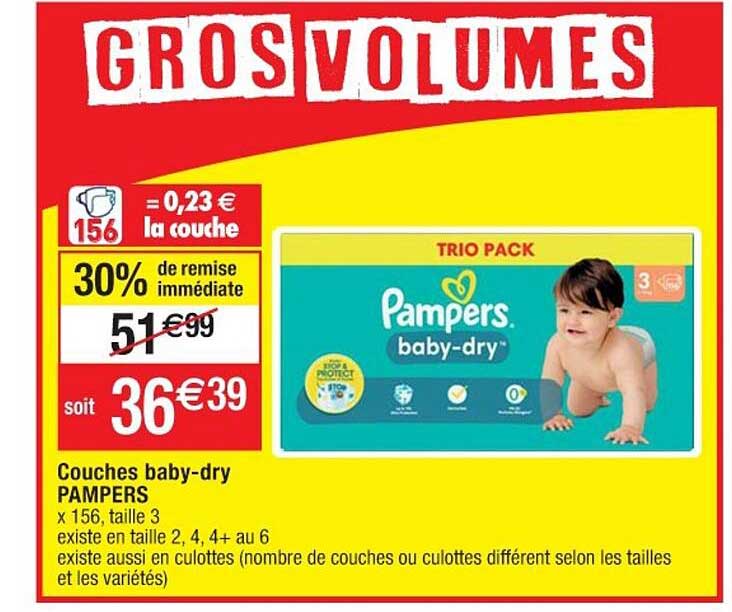 couches baby-dry pampersz