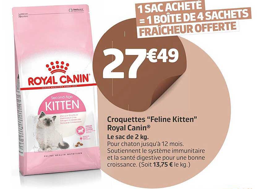 croquettes "feline kitten" royal canin