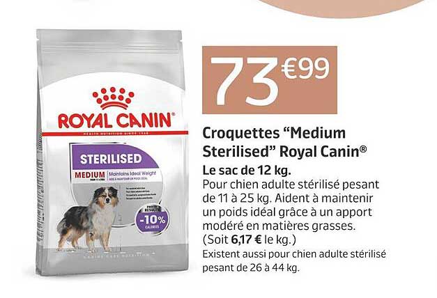 croquettes "medium sterilised" royal canin