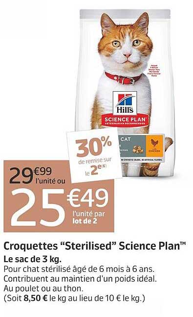 croquettes "sterilised" science plan