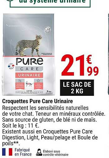 croquettes pure care urinaire