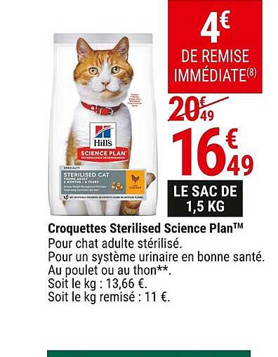 croquettes sterilised science plan tm