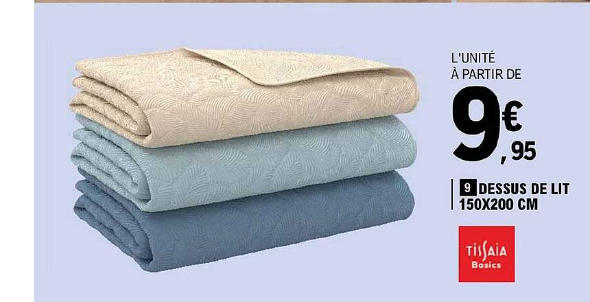 dessus de lit 150 x 200 cm tissaia basics