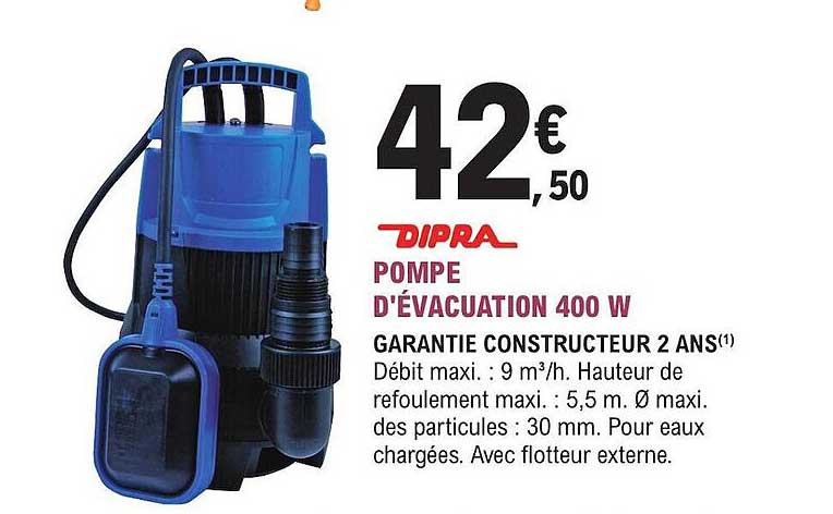 dipra pompe d'évacuation 400 w