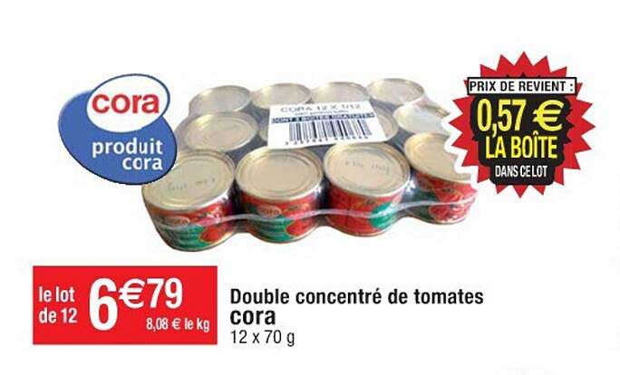 Double Concentré De Tomates Cora