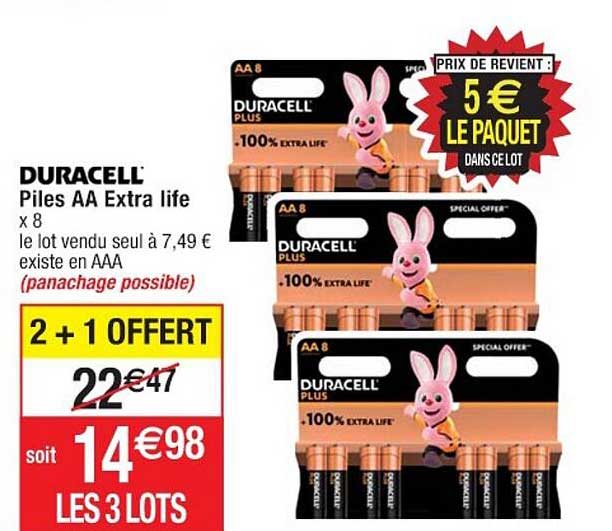 Duracell Piles Aa Extra Life
