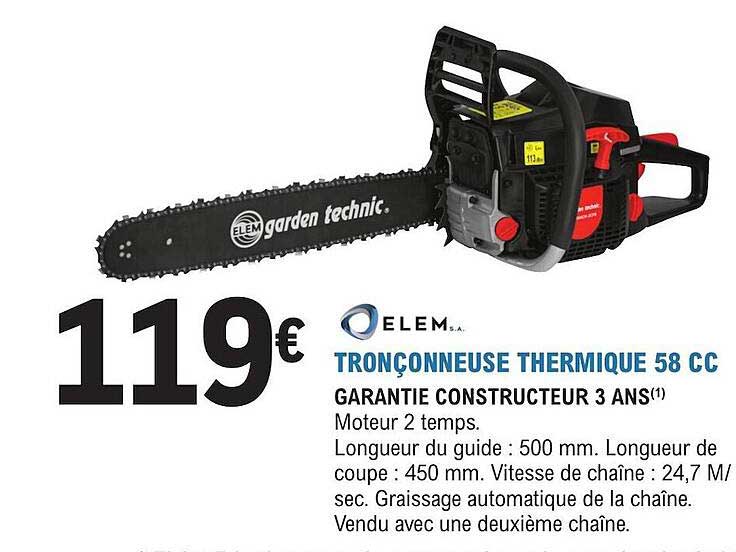 elem tronçonneuse thermique 58 cc