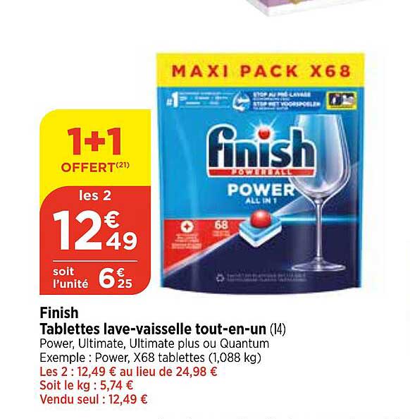 finish tablettes lave-vaisselle tout-en-un