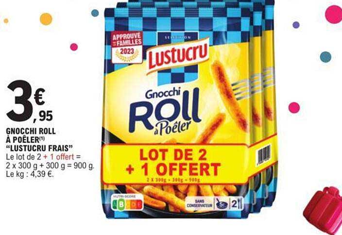 gnocchi roll à poêler "lustucru frais"