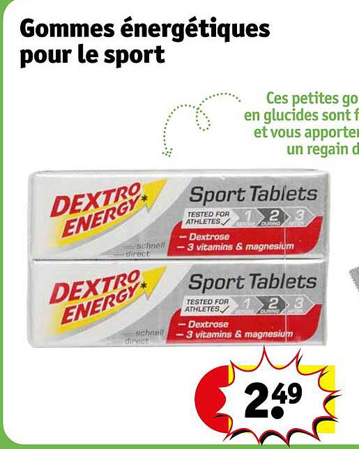 gommes énergétiques pour le sport