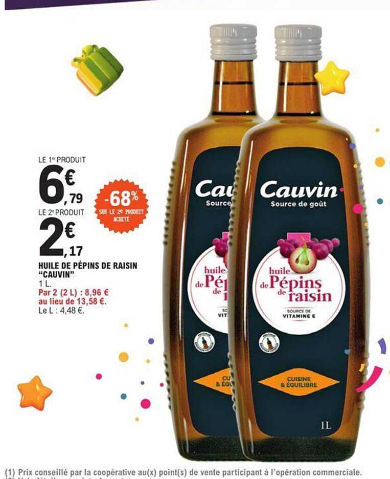 Huile De Pépins De Raisin "cauvin"