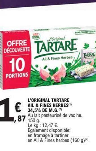 L'original Tartare Ail & Fines Herbes