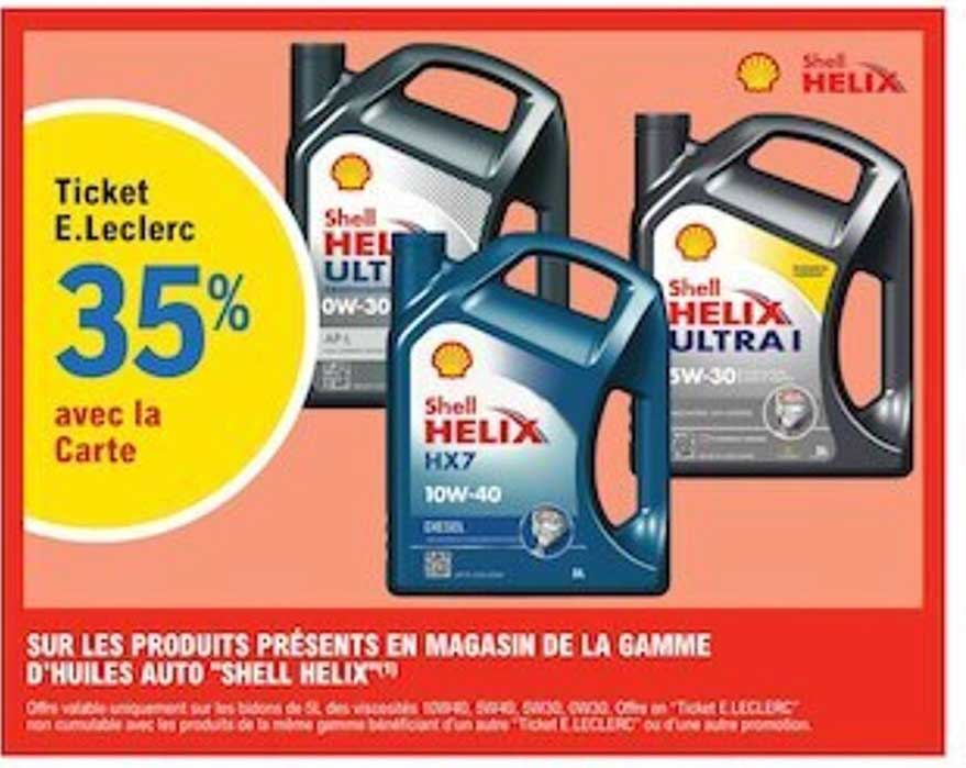 la  gamme d'huiles auto "shell helix"