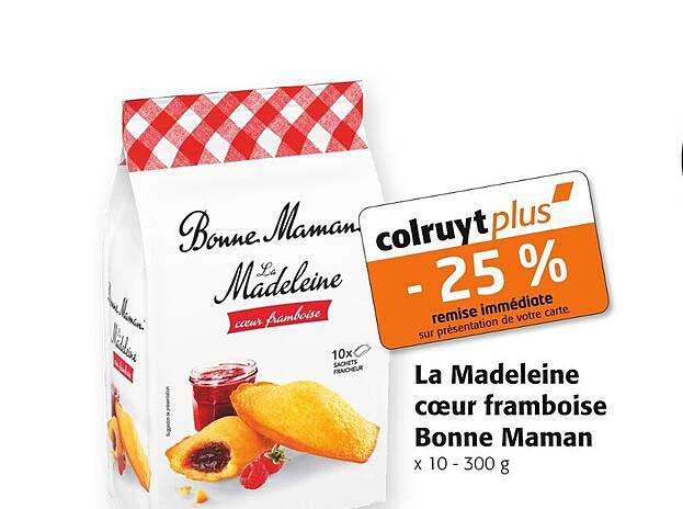 la madeleine cœur framboise bonne maman