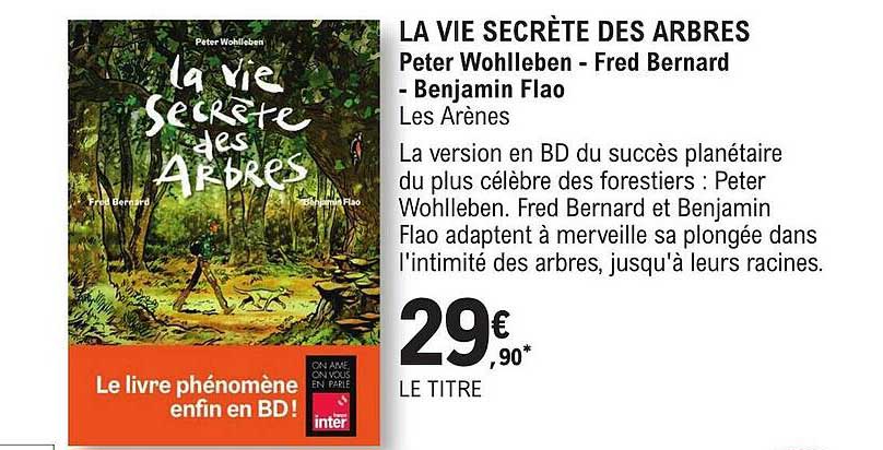 la vie secrète des arbres peter wohlleben - fred bernard - benjamin flao les arènes
