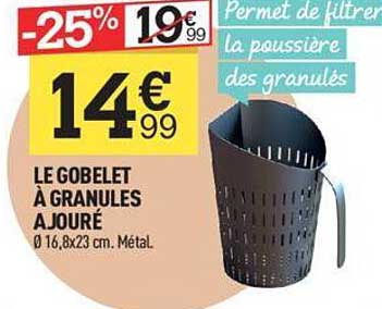 Le Gobelet à Granules Ajouré