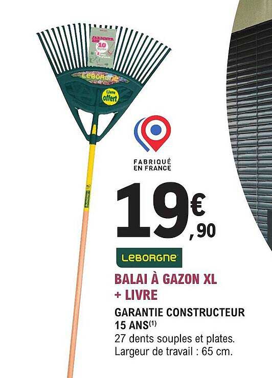 Leborgne Balai à Gazon XL + Livre
