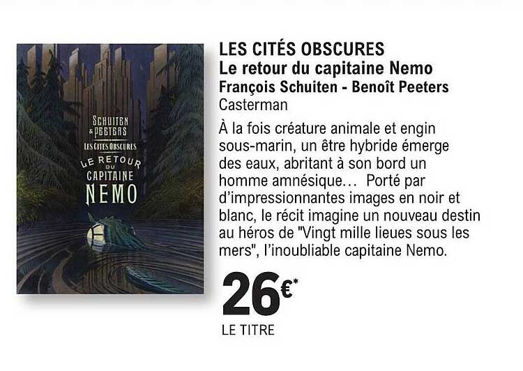 les cités obscures le retour du capitaine nemo françois schuiten - benoît peeters casterman
