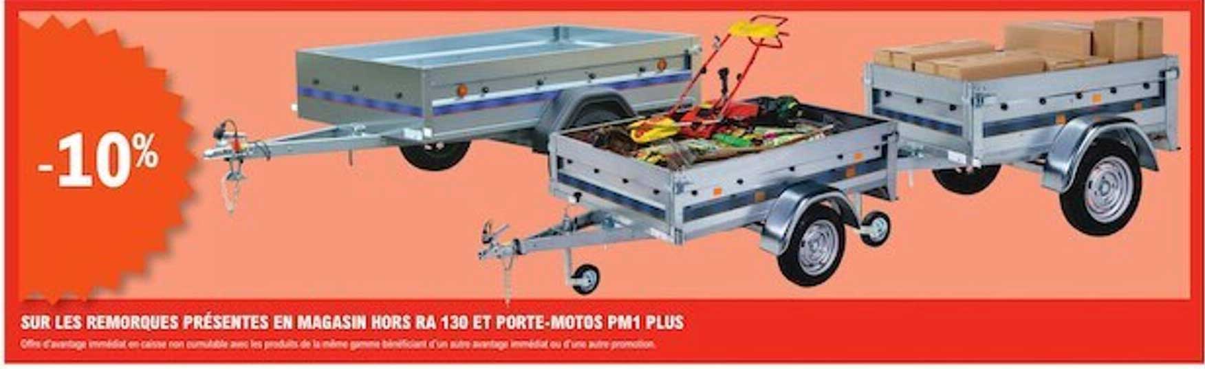 Les Remorques Présentes En Magasin Hors Ra 130 Porte-motos Pm1 Plus