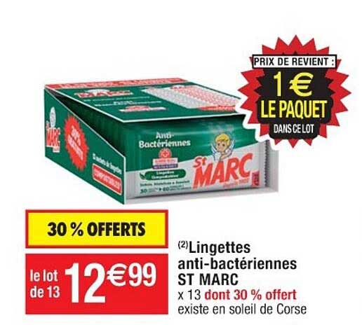 lingettes anti-bactériennes st marc