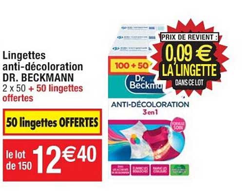 lingettes anti-décoloration dr. beckmann