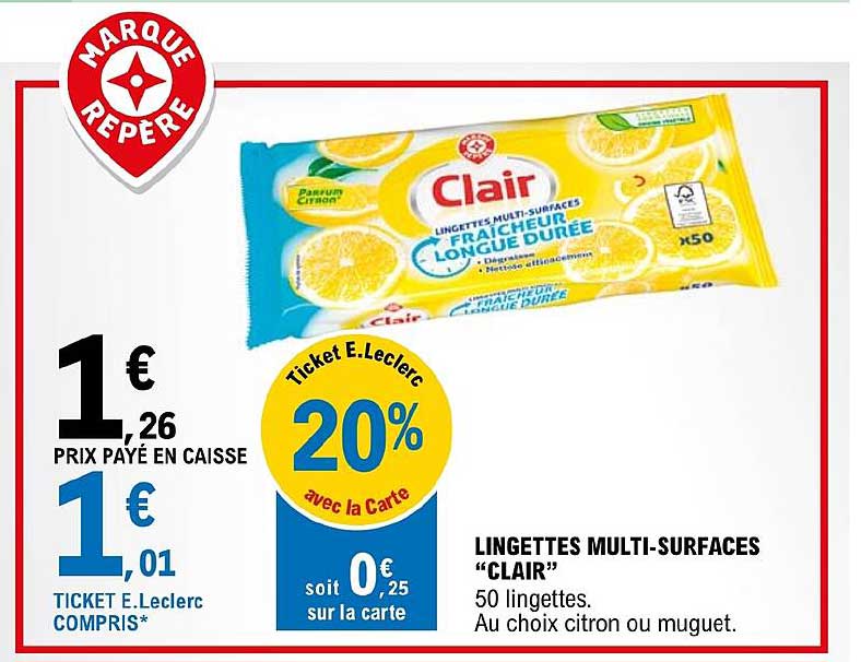 lingettes multi-surfaces "clair"