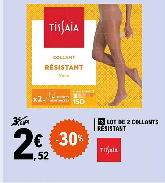Lot De 2 Collants Résistant Tissaia