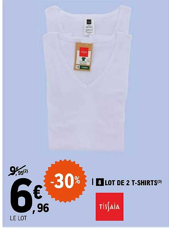 lot de 2 t-shirts tissaia