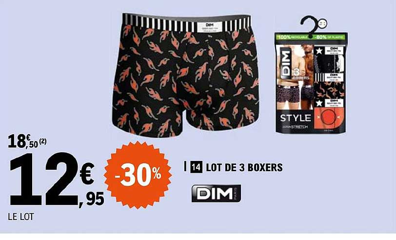 Lot De 3 Boxers Dim
