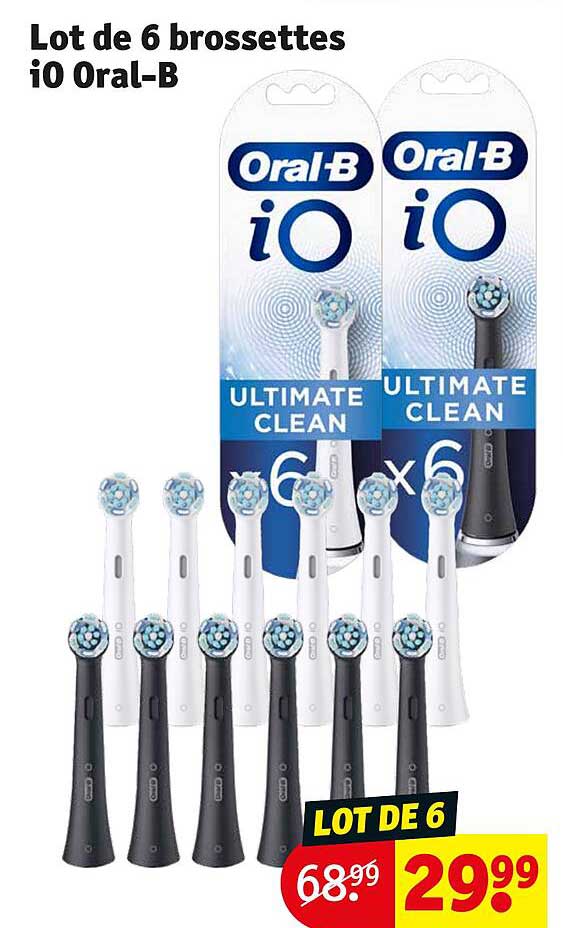 lot de 6 brossettes i0 oral-b