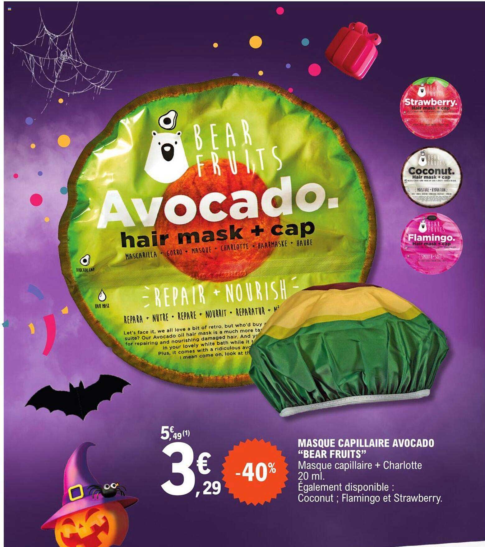 masque capillaire avocado "bear fruits"