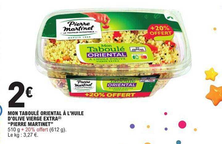 mon taboulé oriental à l'huile d'olive vierge extra "pierre martinet"