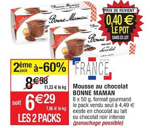 mousse au chocolat bonne maman