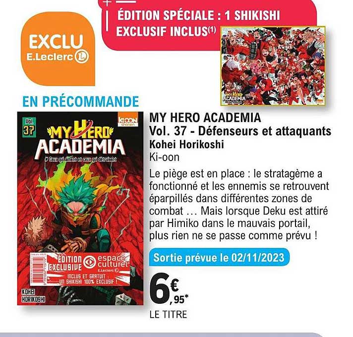 my hero academia vol. 37 - défenseurs et attaquants kohei horikoshi ki-oon