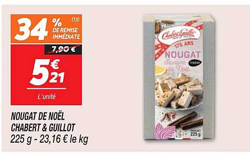 nougat de noël chabert & guillot