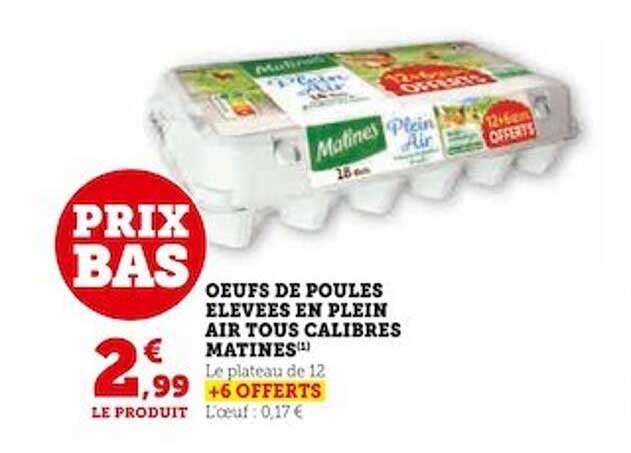 œufs de poules élevées en plein air tous calibres matines