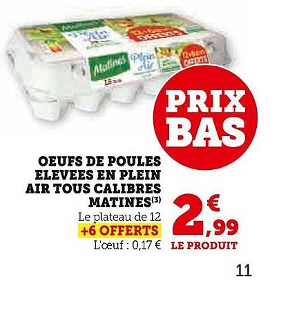 œufs de poules élevées en plein air tous calibres matines