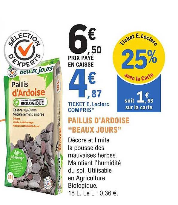 paillis d'ardoise "beaux jours"