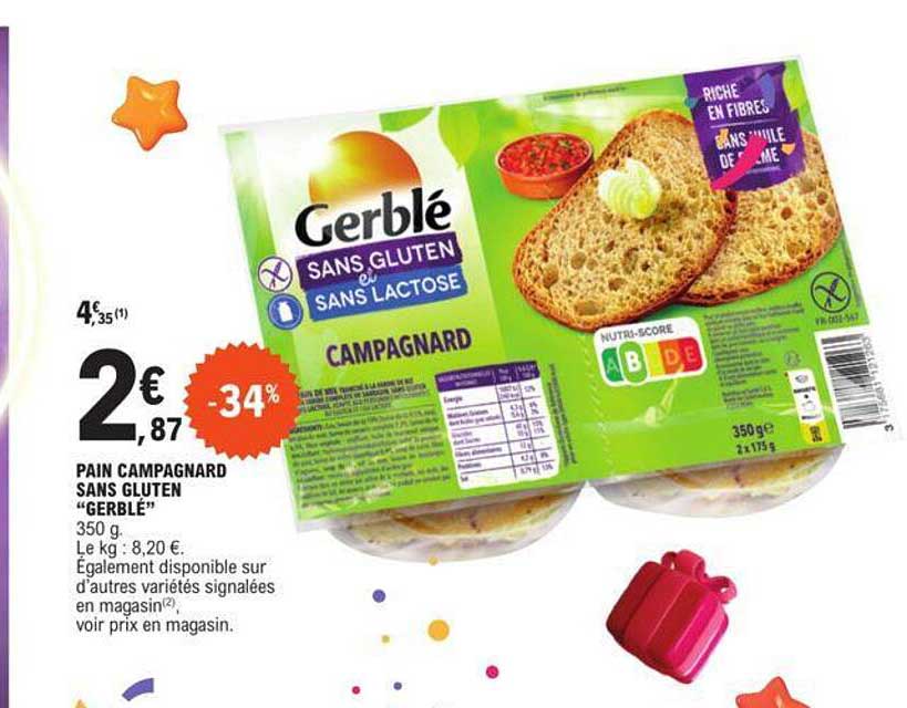 Pain Campagnard Sans Gluten "gerblé"