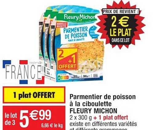 parmentier de poisson à la ciboulette fleury michon