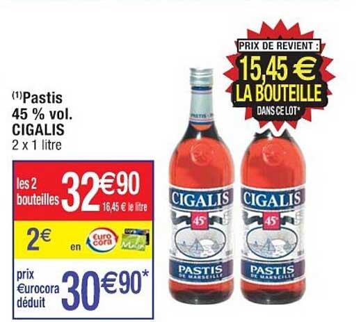 Pastis 45% Vol Cigalis