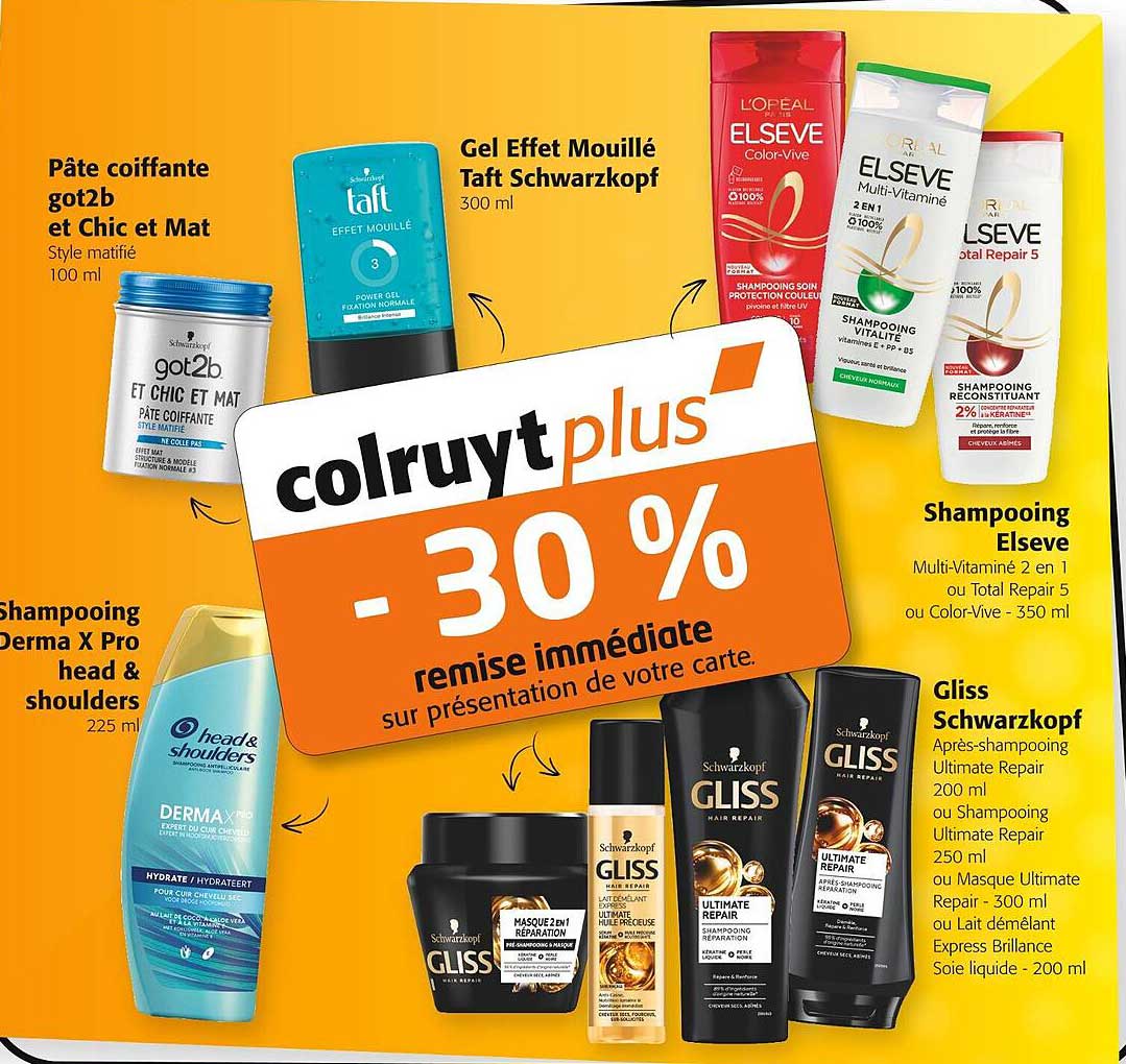 pâte coiffante got2b et chic et mat, shampooing derma x pro head & shoulders, gel effet mouillé taft schwarzkofp, shampooing elseve, gliss schwarszkopf