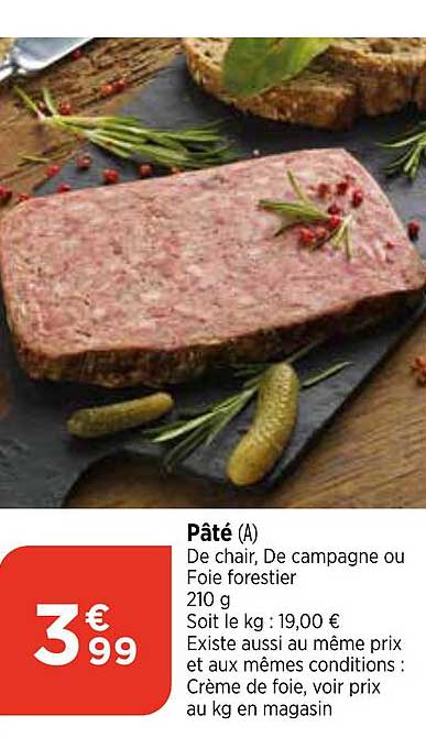 pâté de chair, de campagne ou foie forestier