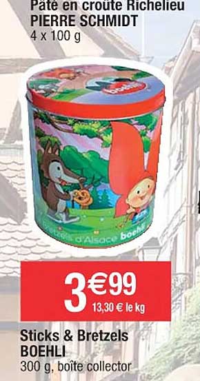 pâté en croûte richelieu pierre schmidt, sticks & bretzels boehli